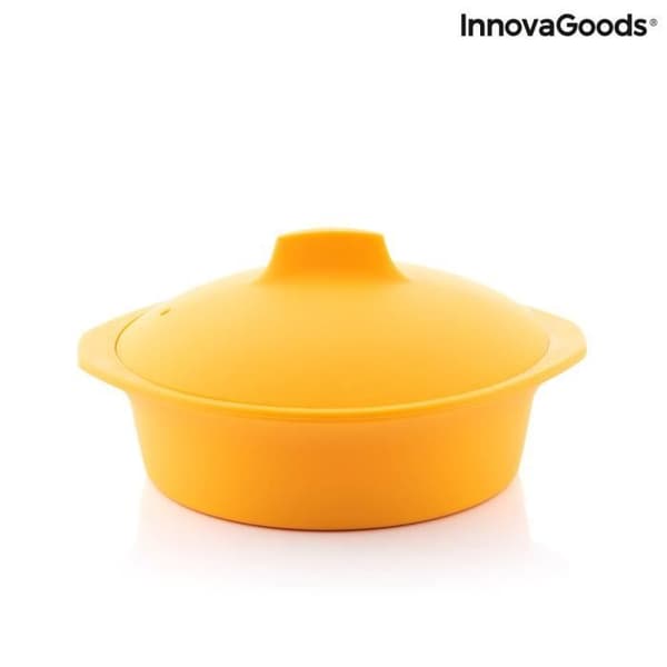 InnovaGoods multifunktionssilikonångare med recept 21,5x11x19,5cm Silicotte