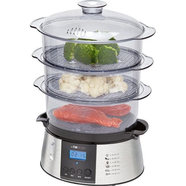 Ångkokare - CLATRONIC - DG 3547 - 6 liter - 800 Watt - Digital timer