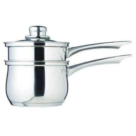 Bain-marie - Kökshantverk - KCCVPOR - Rostfritt stål - 2 delar - Lock av härdat glas