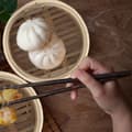 Miniatyrbild 5 av 6: Relaxdays bambudampare, asiatisk korg med 2 lager, för Dim Sum, ris, bambudampare, Ø 26 cm, natur