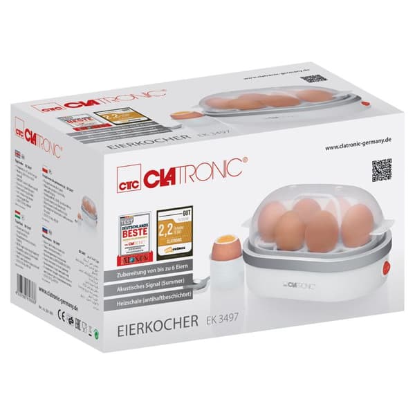 Clatronic EK 3497 äggkokare Vit/silver