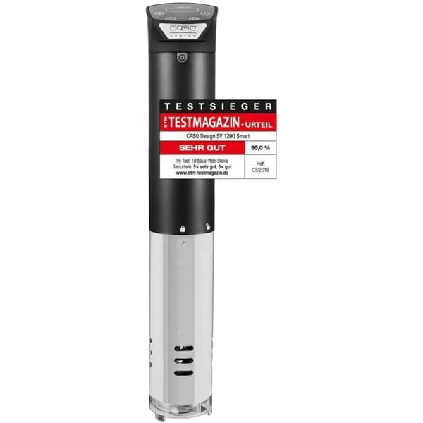 CASO SV 1200 Smart Sous Vide Cooker, snabb uppvärmning tack vare en effekt på 1200 W