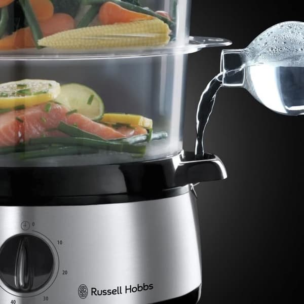 Ångkokare RUSSELL HOBBS - 19270-56 - Kapacitet 9L - 3 ångkorgar - Timer upp till 60min - Tillbehör ingår - 800W