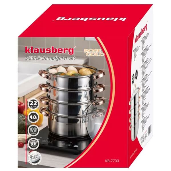 GARNEK PÅ ÅNG KLAUSBERG 5 DELAR 22cm KB-7733 ROSÉ GULD
