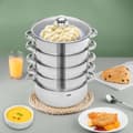 Miniatyrbillede 4 af 4: 5-lags rustfrit stål damper, stor kapacitet design, sundere madlavningsmetoder, nem at rengøre