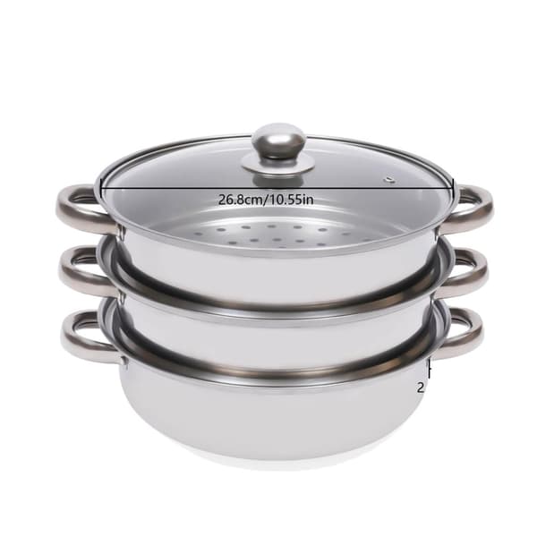 3-lags damper, rustfrit stål konstruktion, gennemsigtig låg,Sølv