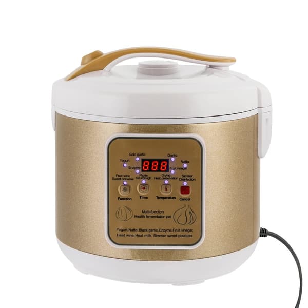 Svartlök Fermenter, 6L Kapacitet, Multifunktionell Användning, Hållbart Material,Mörk khaki