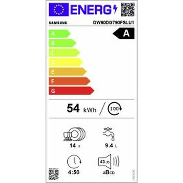 Diskmaskin Samsung DW60DG790FSLU1 Stål 60 cm