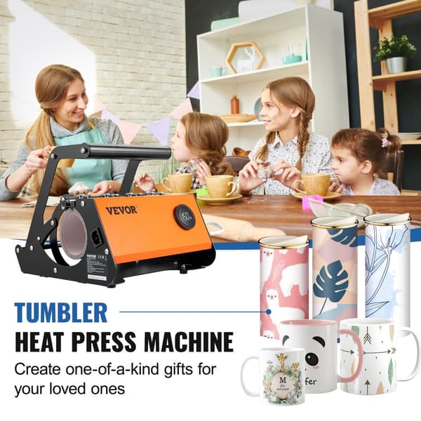 VEVOR Tumbler Värmepressmaskin, 620W Effekt, 11-30 oz Kapacitet,600 w