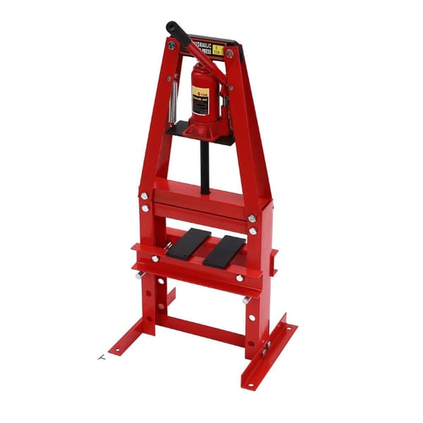6 Ton Hydraulisk A-Frame Værkstedspresse, Justerbar Højde, Høj Stabilitet,Rød