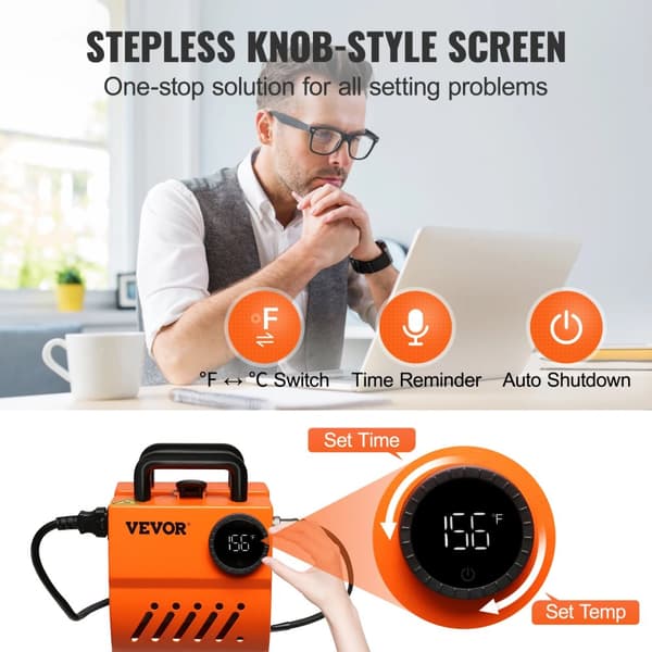 Muggvärmepressmaskin, kompakt storlek, 320W effekt, 40°C-210°C temperaturintervall