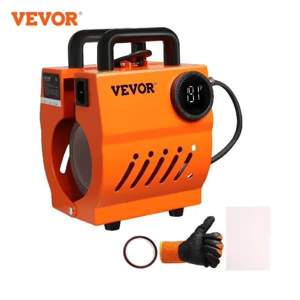 Muggvärmepressmaskin, kompakt storlek, 320W effekt, 40°C-210°C temperaturintervall