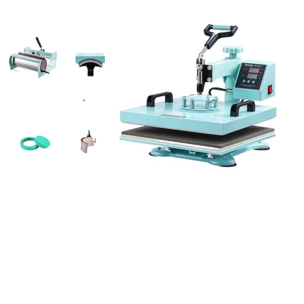 Varmepressemaskine, 8-i-1 funktionalitet, stor varmeplade,8 i 1