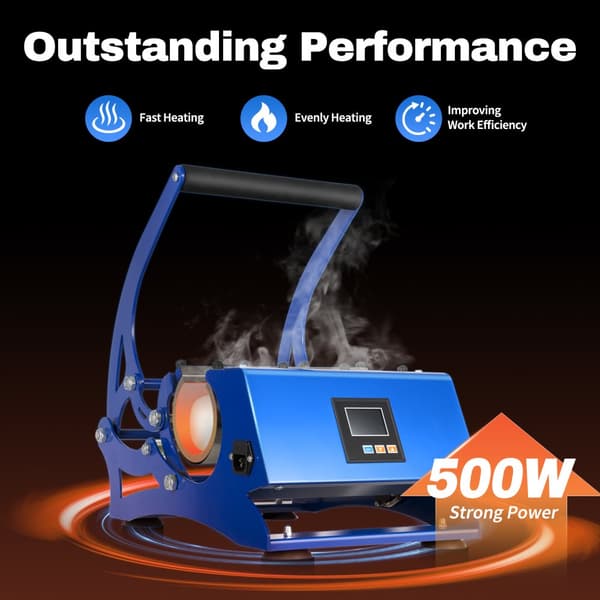 600W Mukiprässi, 6-in-1 Toiminnallisuus, Digitaalinen Näyttö, Nopea Lämpeneminen