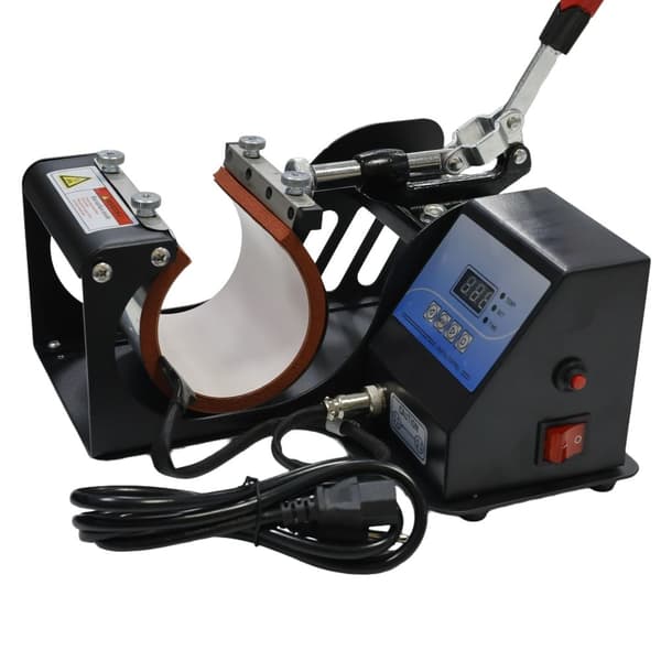Digital krus varmepressemaskine, justerbar temperatur, dual display måler, kompatibel med 11oz og 15oz krus.