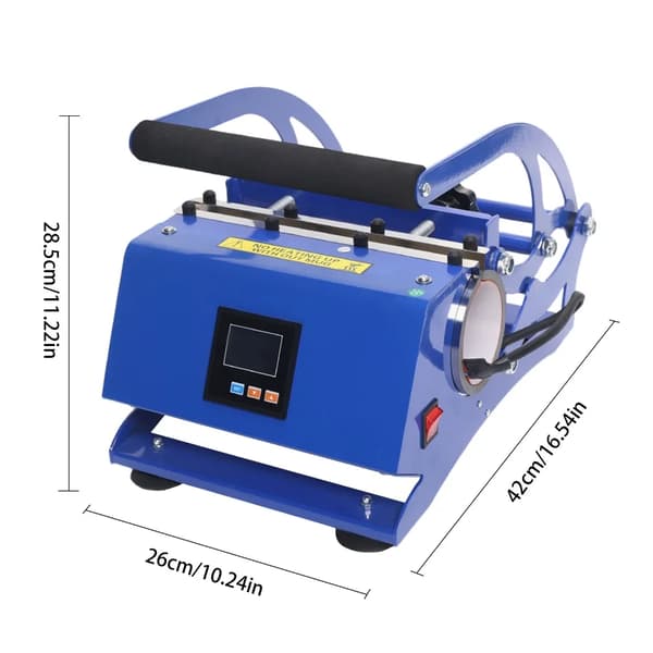 Kupin puristuskone, 600W teho, säädettävä lämpötila ja aikasettings,Kuten on esitetty