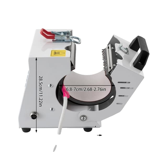 Tumble Heat Press, 300W Effekt, 2.68-2.76in Opvarmningsdiameter, Lydalarm
