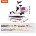 Miniatyrbild 2 av 2: VEVOR Värme Pressmaskin, Hög Effekt 700W, Justerbar Temperatur, Kompakt Design,12x10 tum Enkel