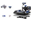 Miniatyrbillede 1 af 2: VEVOR Varmepresse Maskine, 15x15 tommer, 8-i-1 Funktionalitet, Sikker Swing-Away Design,15x15 tommer 8i1 B Blå