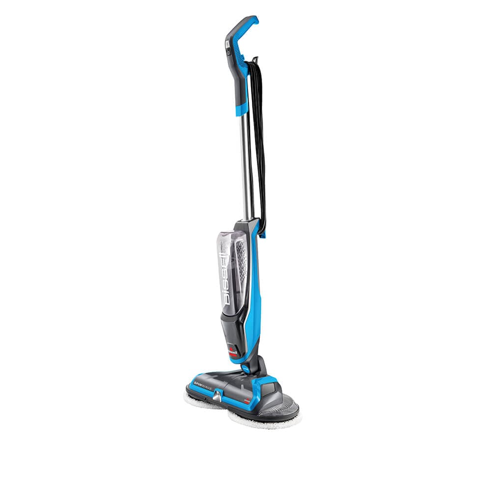 Bissell SpinWave electric mop, scrub mop pads, blue