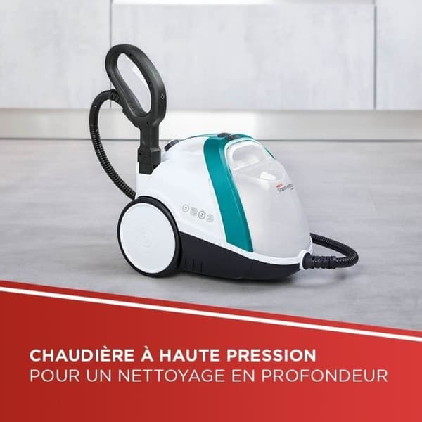 POLTI VAPORETTO - Smart100_T - Ångrensare - obegränsad autonomi - 4 BAR - 110g / min - 1500W - 9 tillbehör - Turkos