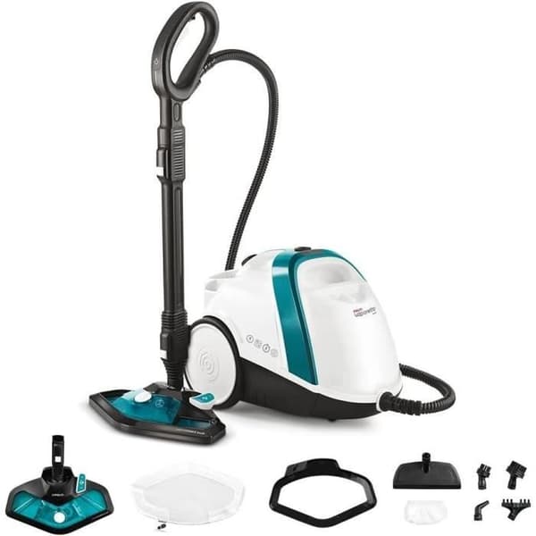 POLTI VAPORETTO - Smart100_T - Ångrensare - obegränsad autonomi - 4 BAR - 110g / min - 1500W - 9 tillbehör - Turkos