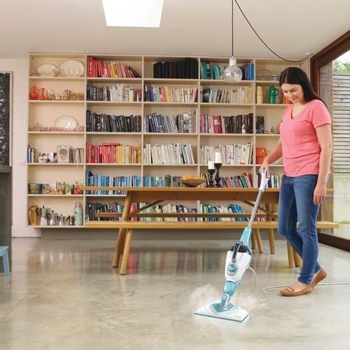 Black & Decker BHSM1610DSM Bärbar ångtvätt 0,5 L 1600 W Aquafärg, Vit