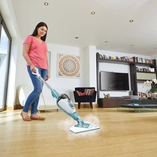 Moppe parowy 1600W BLACK&DECKER BHSM1610DSM Turkisfarve, Hvid