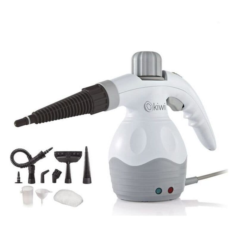 Multifunktionell 9-i-1 handhållen steamer med tillbehör Kiwi 350 ml Vit