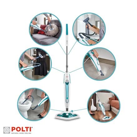 Polti | Steam mop | PTEU0282 Vaporetto SV450_Double | Power 1500 W | Steam pressure Not Applicable bar | Water tank capacity 0.3 L | White