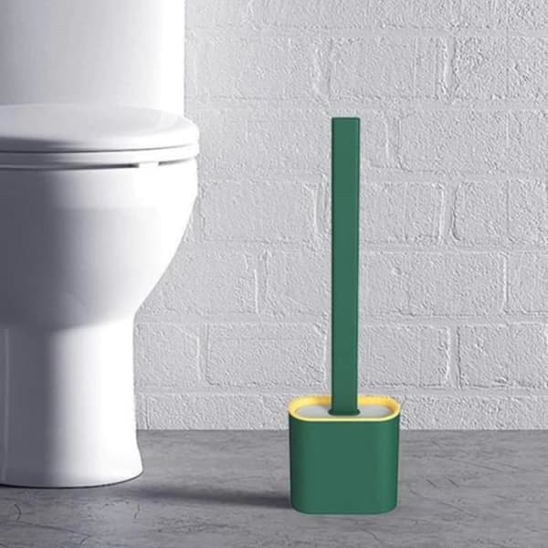 SHOP-STORY - TOALETSBORSTE GRÖN: Ultra Hygienic Flexible Silikon Toalettborste - Grön