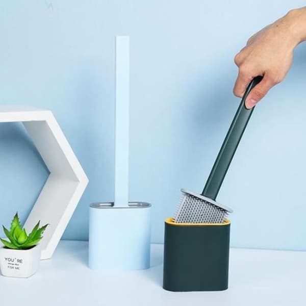 SHOP-STORY - TOALETSBORSTE GRÖN: Ultra Hygienic Flexible Silikon Toalettborste - Grön