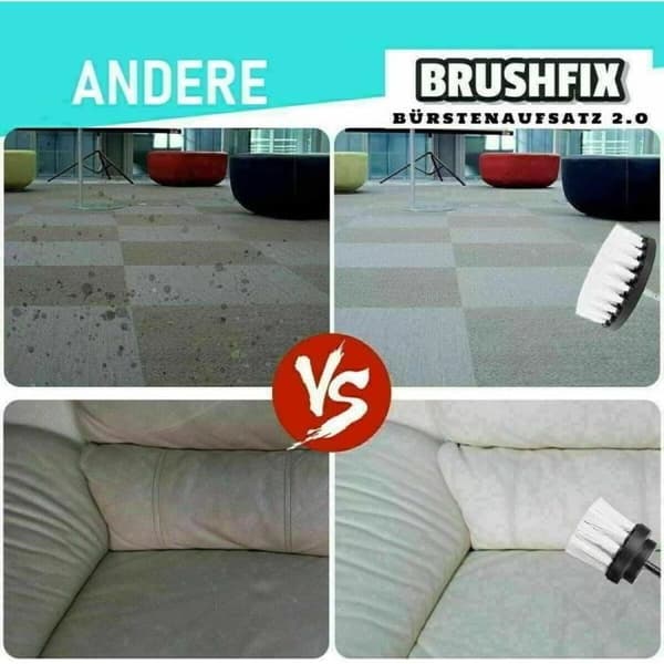 Rengöringsborsteset - MAVURA - BRUSHFIX - 4 borstfästen - Premium nylon - Mångsidig