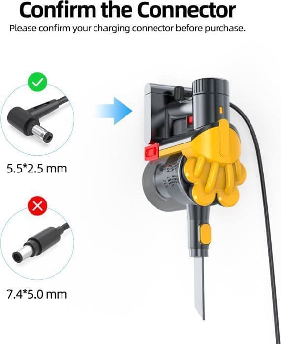 Laddare för Dyson V8 V7 V6 Animal Absolute Dammsugare, Batteri Ström DC58 DC59 DC60 DC61 DC62 DC72 DC74, SV04 SV05 SV06