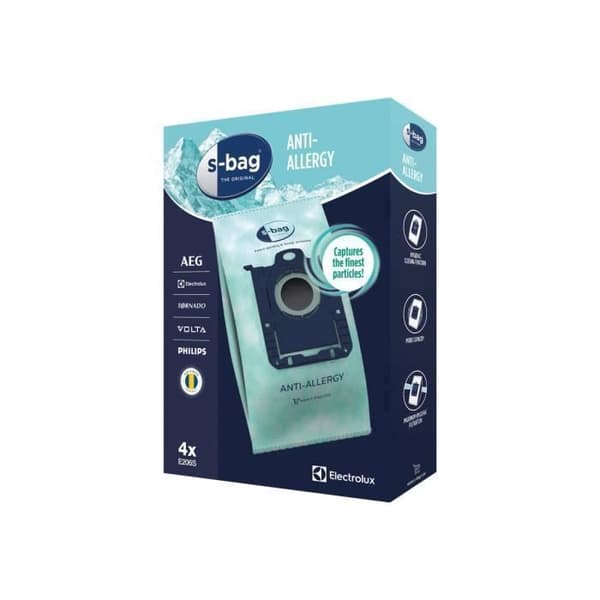 Säck för dammsugare - s-Bag - E206S - Pack om 4 - Antiallergisk - Filtrering E10