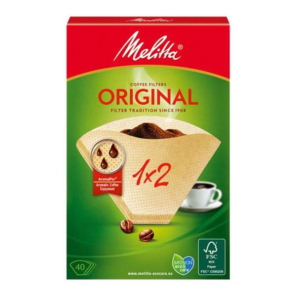 Melitta 502001 - KVM SWITCH - Filterpåsar för dammsugare natur brun 1 x 2/40