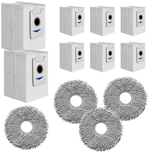 Pack tillbehör för Ecovacs Deebot X2 Deebot X2 OMNI Deebot X2 PRO - Dammsugarpåse [Set 8] Mikrofiberduk [Set 4]