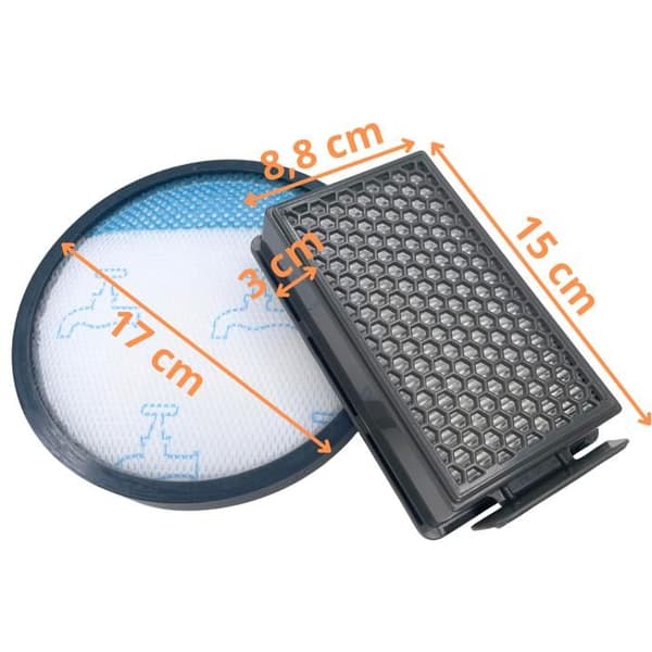 Filtre ersättning ZR78000 - Rowenta - Paket med 2 - Kompatibel med dammsugare - Svart - Tillbehör