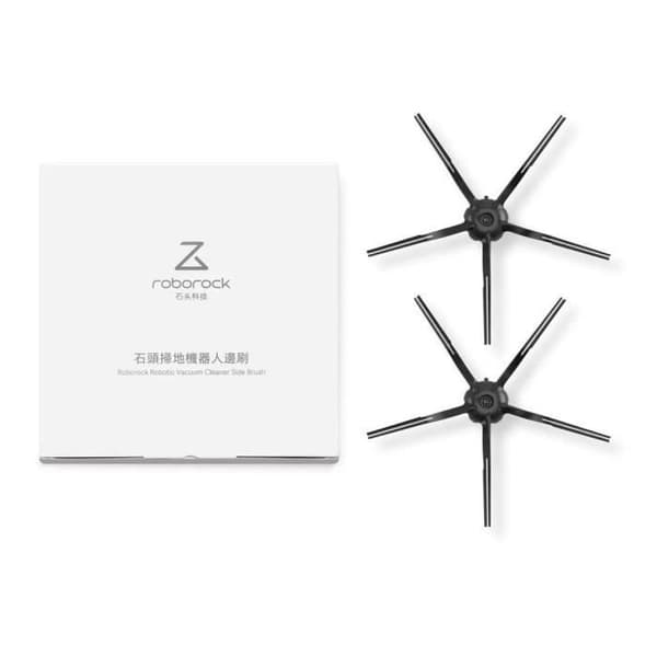 Set med 2 original sidoborstar Roborock S7, S7 Plus, S7 MaxV Ultra, S7 MaxV, Q7, Q7 Max, svart – 2 st