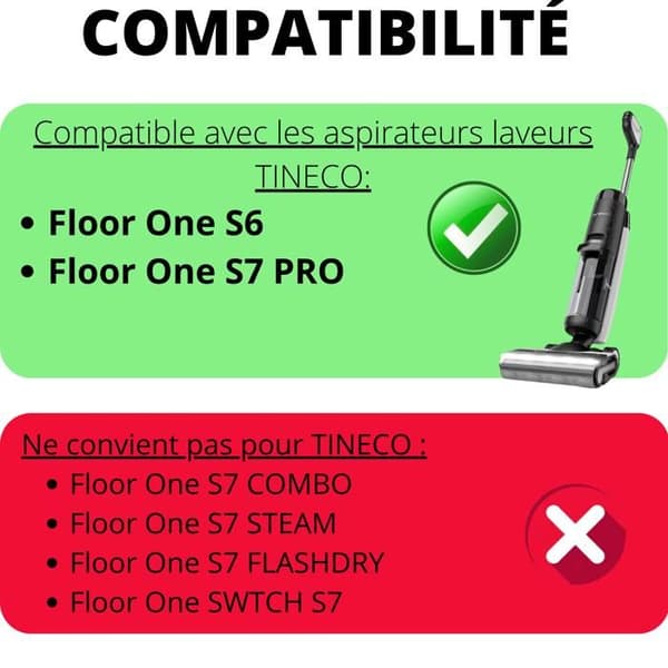 Filtrer - Phonillico® - Tineco Floor One S6/S7 PRO - 4-pack - HEPA - Ersättning