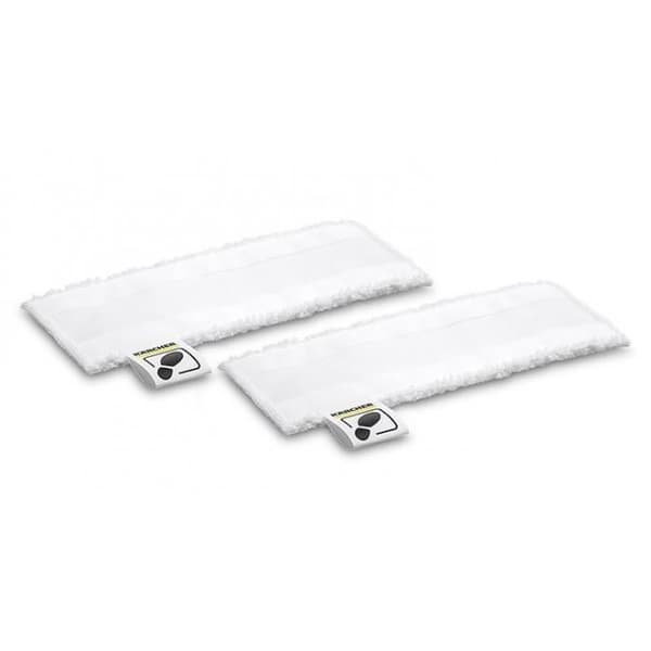 Set med 2 mikrofibermoppar för Karcher ångtvätt 28632590 - Vit
