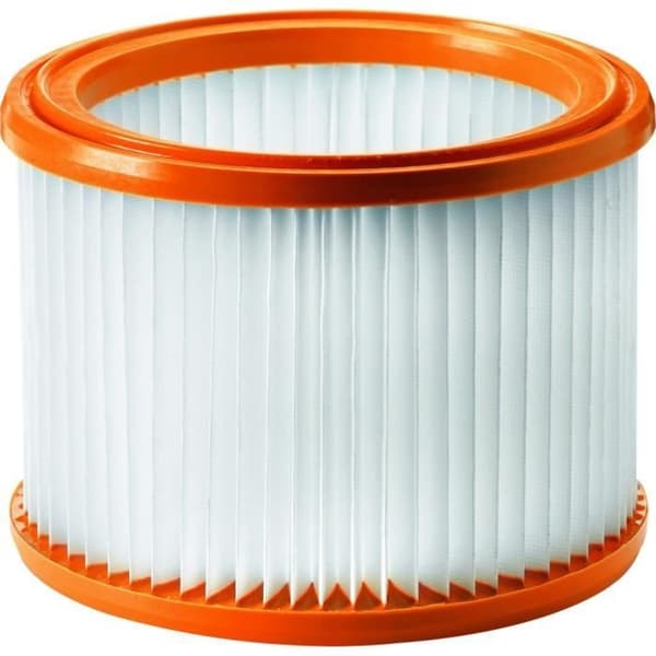 Plisserat filter - Nilfisk - 107402338 - Återanvändbart - Kompatibel med våt-torrdammsugare - Påslös