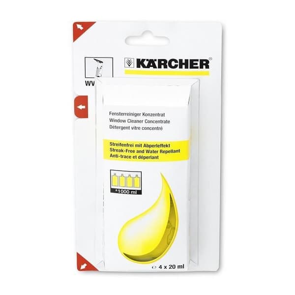RENGÖRINGSPRODUKT 4 x 20ML FÖR KARCHER FÖNSTERRENARE 62953020
