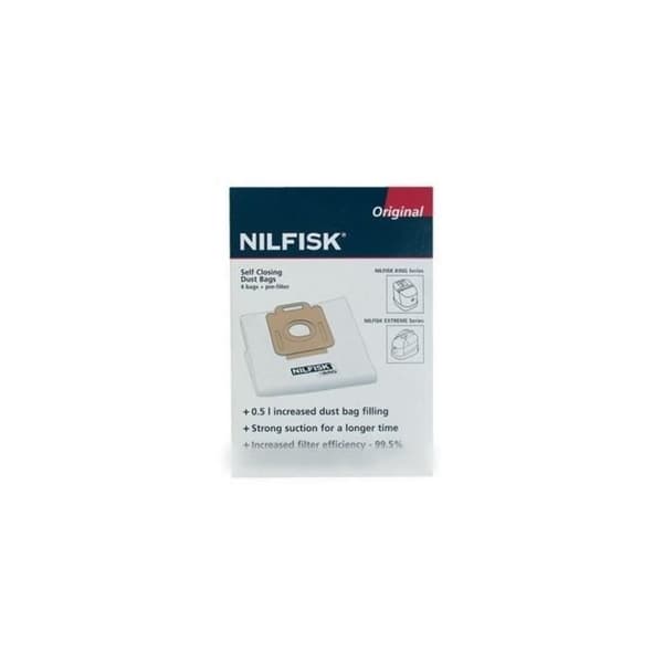 Dammsugarpåsar - NILFISK ADVANCE - Modell KING - 4 påsar + förfilter - Kompatibel med KING och andra modeller