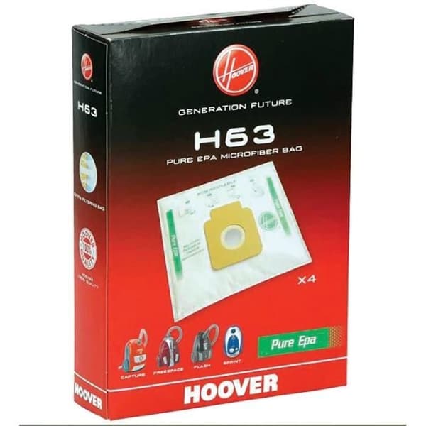 PÅSAR(x4) H63 REN HEPA FREESPACE SPRINT FÖR HOOVER DAMSSUGAR - BVMPIECES