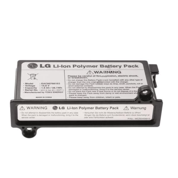 DAMMSSUGARDELAR SMÅ HUSHÅLLSAPPARATER EAC62218202 LITHUM UPPLADDNINGSBART BATTERI 14,4 V2200W