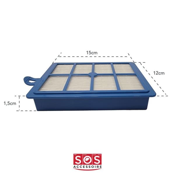 HEPA-filter H12 - SOS Accessoire - Dammsugare - Kompatibel med AEG, BRANDT, ELECTROLUX - 1 filter ingår