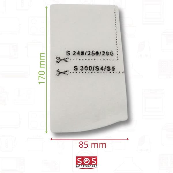 Dammsugarpåse - SOS Accessoire - 9917710 - Förpackning med 8 stycken - Syntetiska dammpåsar - Kompatibel