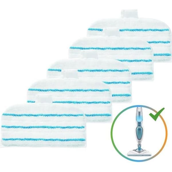 Mikrofiberservetter för ångmopp - Black &amp; Decker ångmopprengöring - Paket med 5 kuddar - fsm16