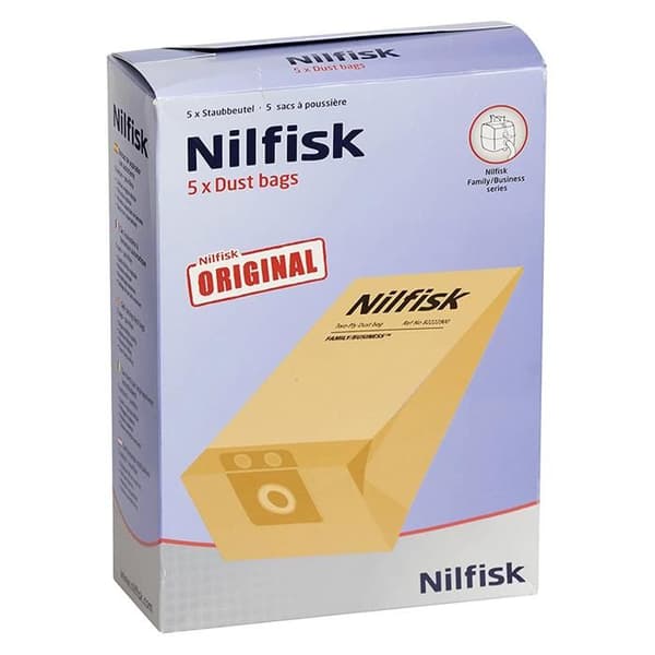 DAMSSUGARDELAR SMÅ HUSHÅLLSVISNINGAR 82222900 PÅSE MED NILFISK PÅSAR (X5) BUSINESS 14L